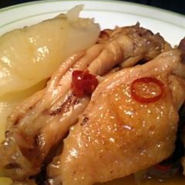 圧力鍋でとろとろ 手羽先とたまねぎの甘辛煮 レシピ 作り方 By オクハマモ 楽天レシピ